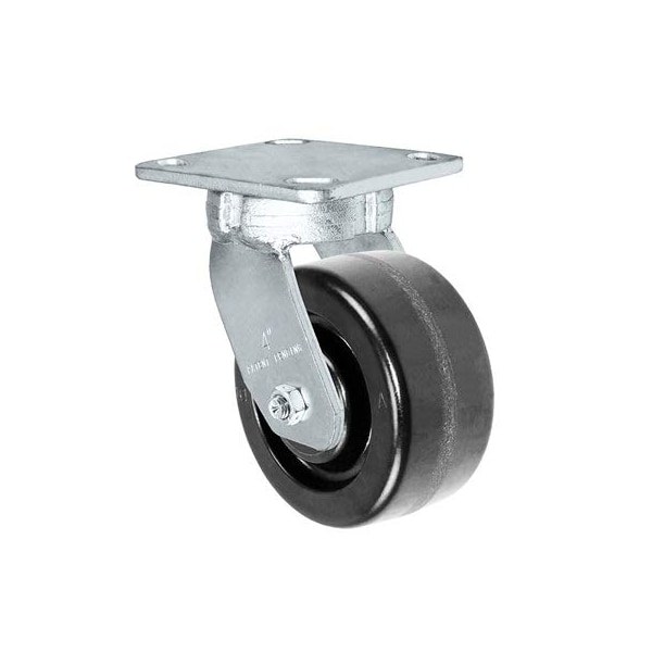 Casterhq 4"x2" Kingpinless Swivel Plate Caster, Phenolic Wheel, 800 lbs Cap 40CS420PH84B-03 - main